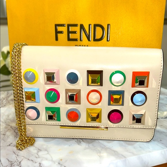 Fendi Handbags - Fendi vitello liberty studded woc